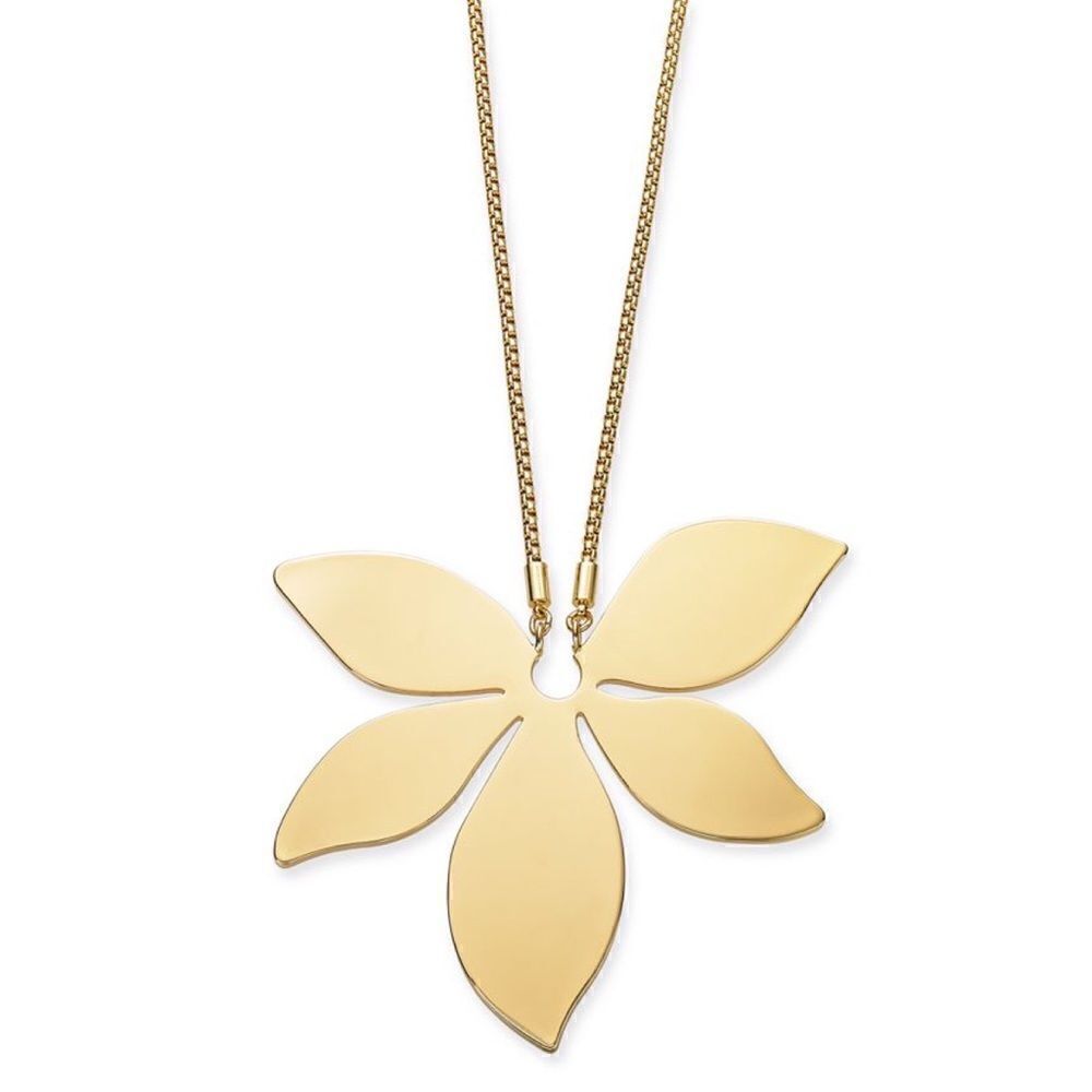 Alfani Gold-Tone Flower Floret 34" Pendant Necklace New